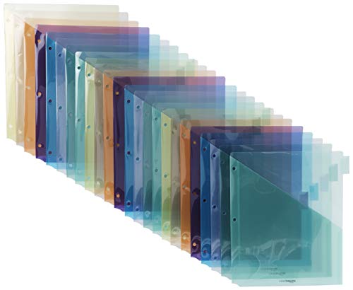Amazon Basics Two Pocket Plastic Dividers 24 Count